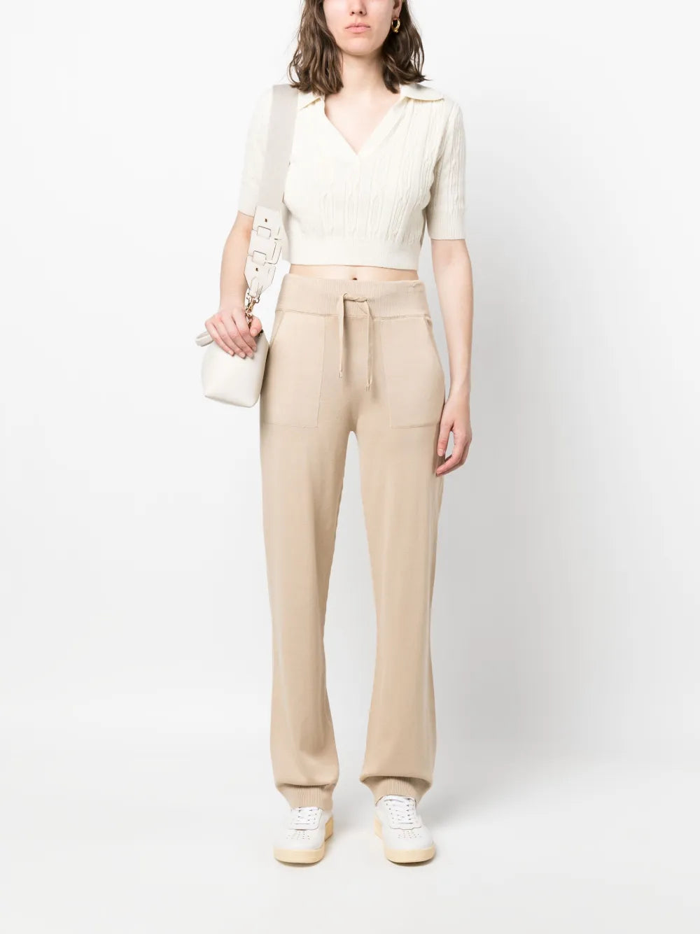 Fine-Knit Drawstring-Waist Trousers