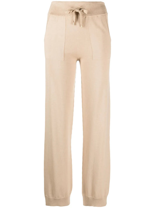 Fine-Knit Drawstring-Waist Trousers