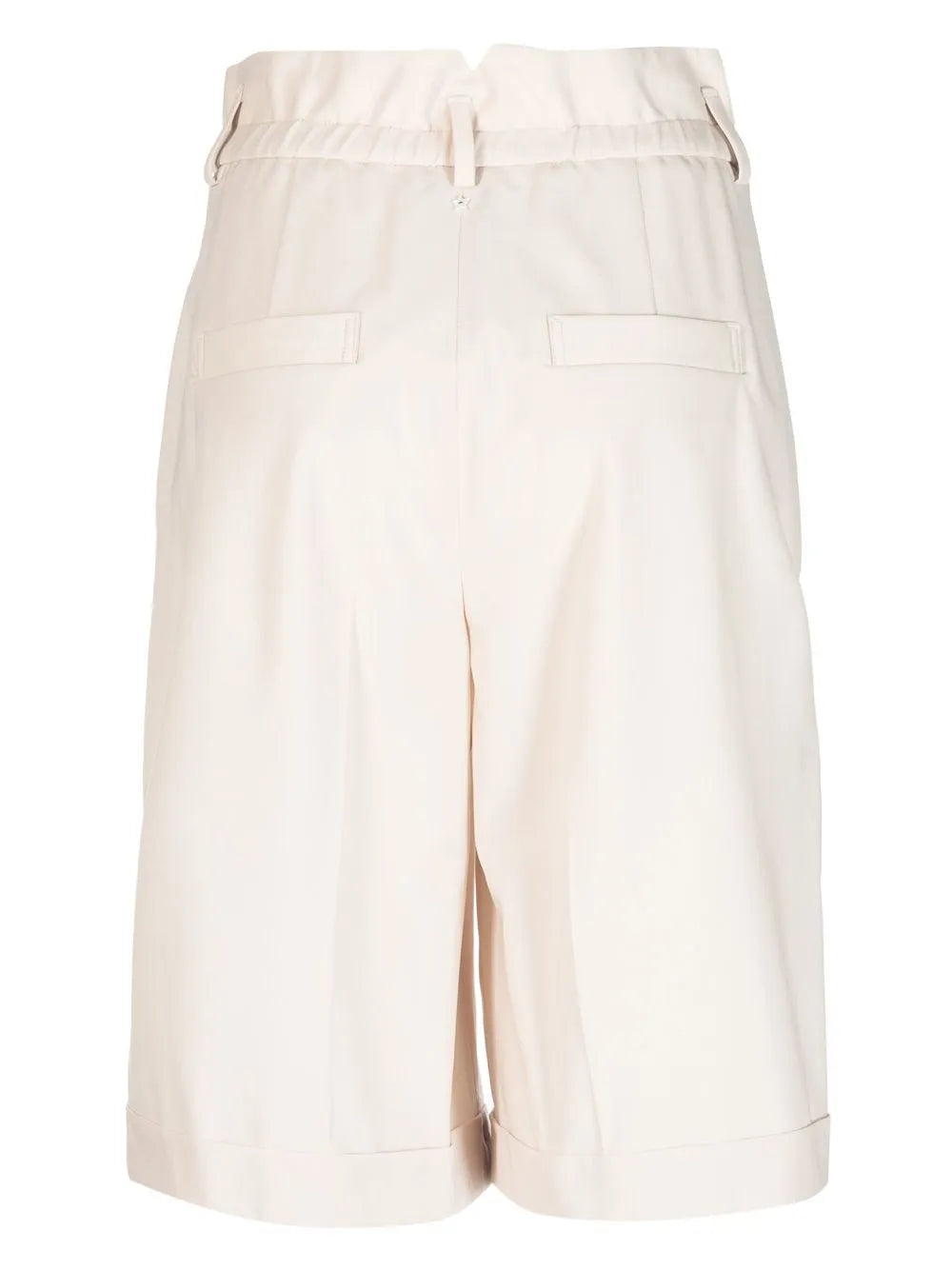 Pleat-Detail Knee-Length Shorts