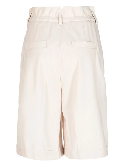 Pleat-Detail Knee-Length Shorts