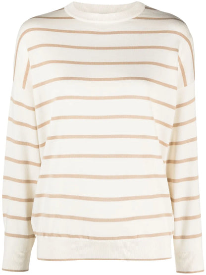 Striped Fine-Knit Jumper
