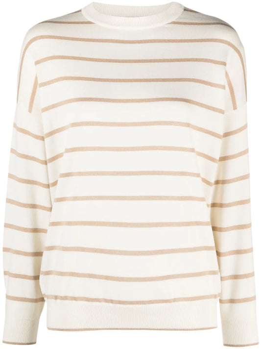 Striped Fine-Knit Jumper