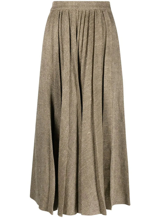 Arnav Pleated Twill Skirt