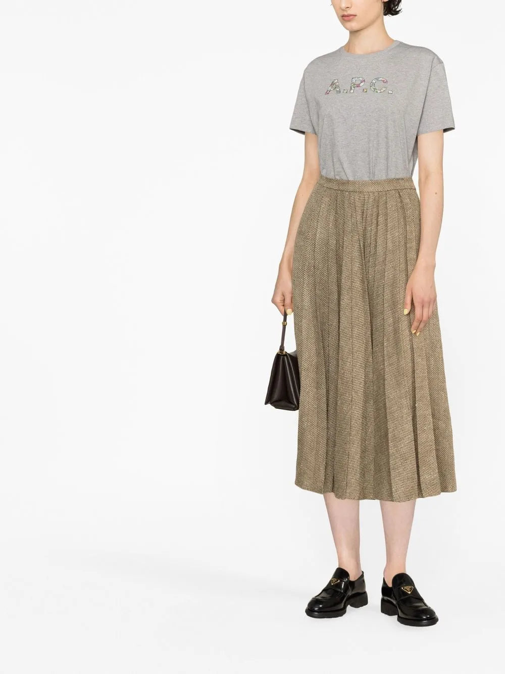 Arnav Pleated Twill Skirt