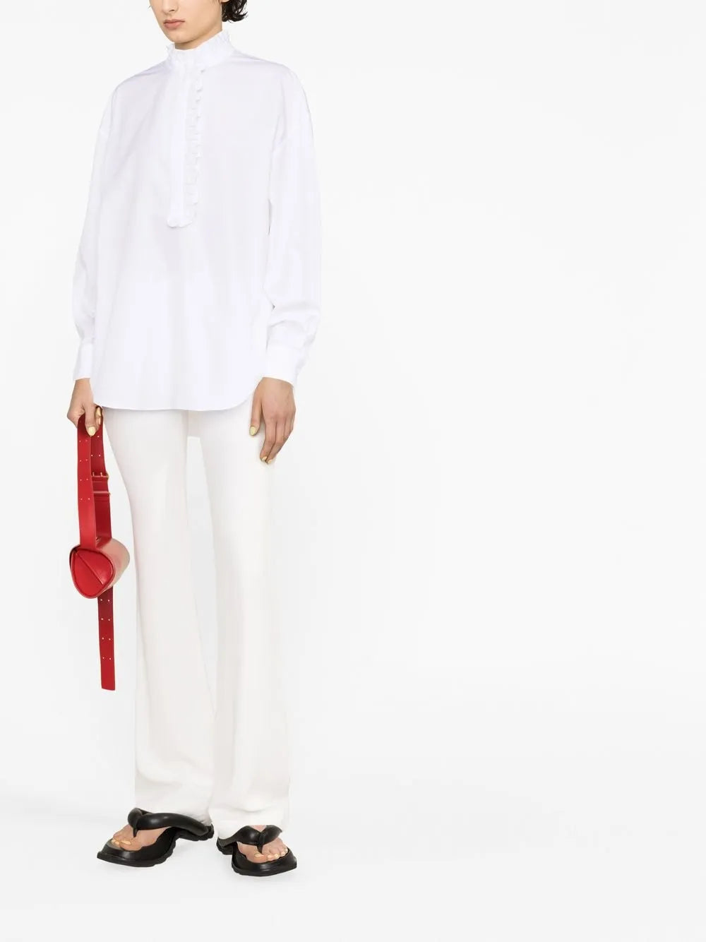 Ruffled Cotton Shirt