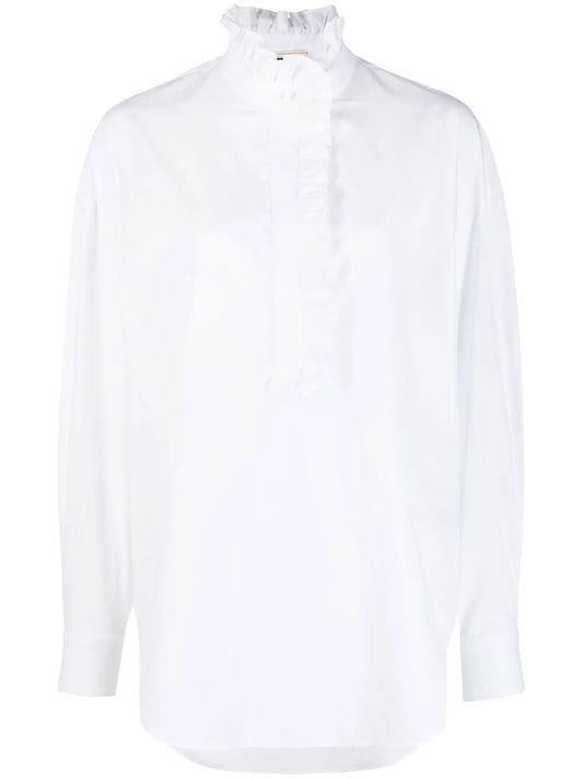 Ruffled Cotton Shirt