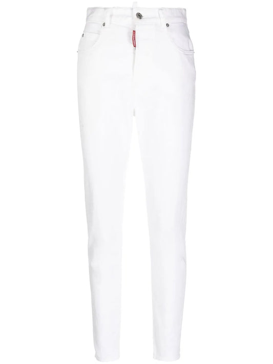 High-Waisted Denim Jeans