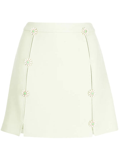 Maro Floral-Appliqué Skirt