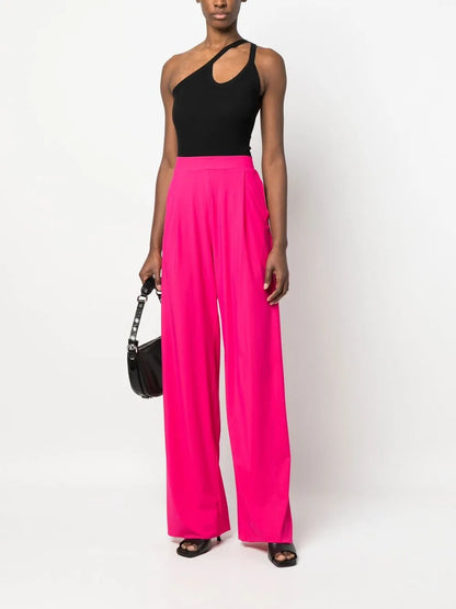 Wide-Leg High-Waisted Trousers