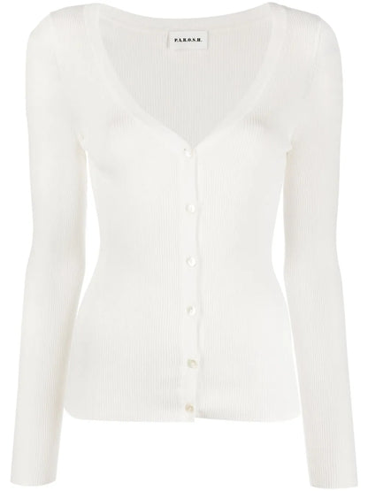 V-Neck Knitted Cardigan