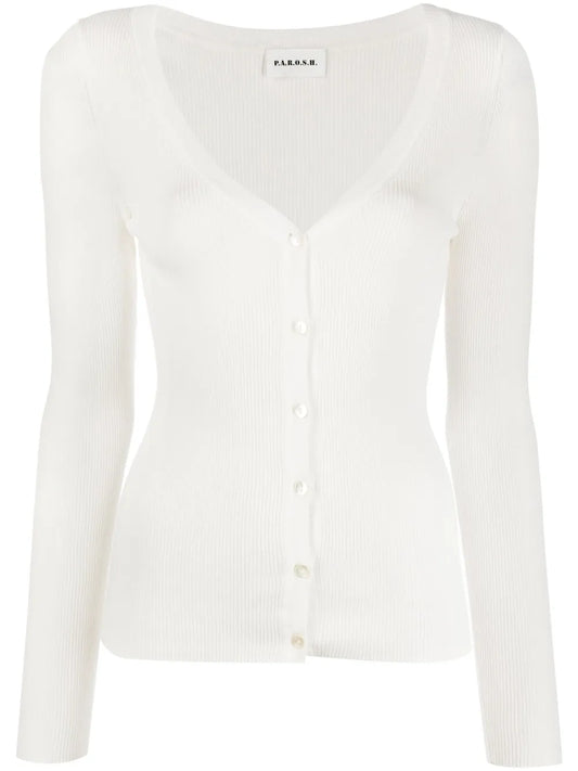 V-Neck Knitted Cardigan