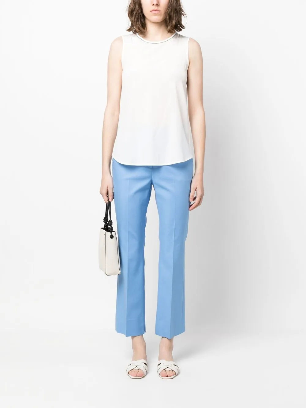 Bead-Detail Sleeveless Blouse