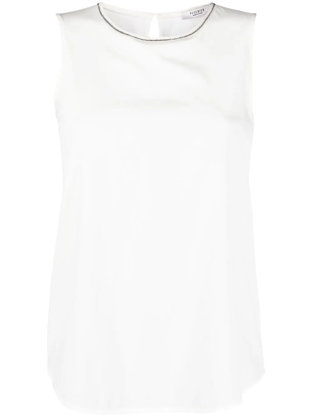 Bead-Detail Sleeveless Blouse