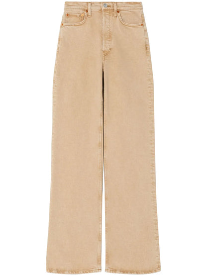High-Waisted Straight-Leg Jeans