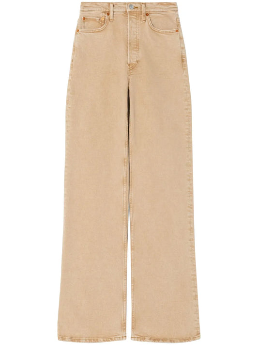 High-Waisted Straight-Leg Jeans