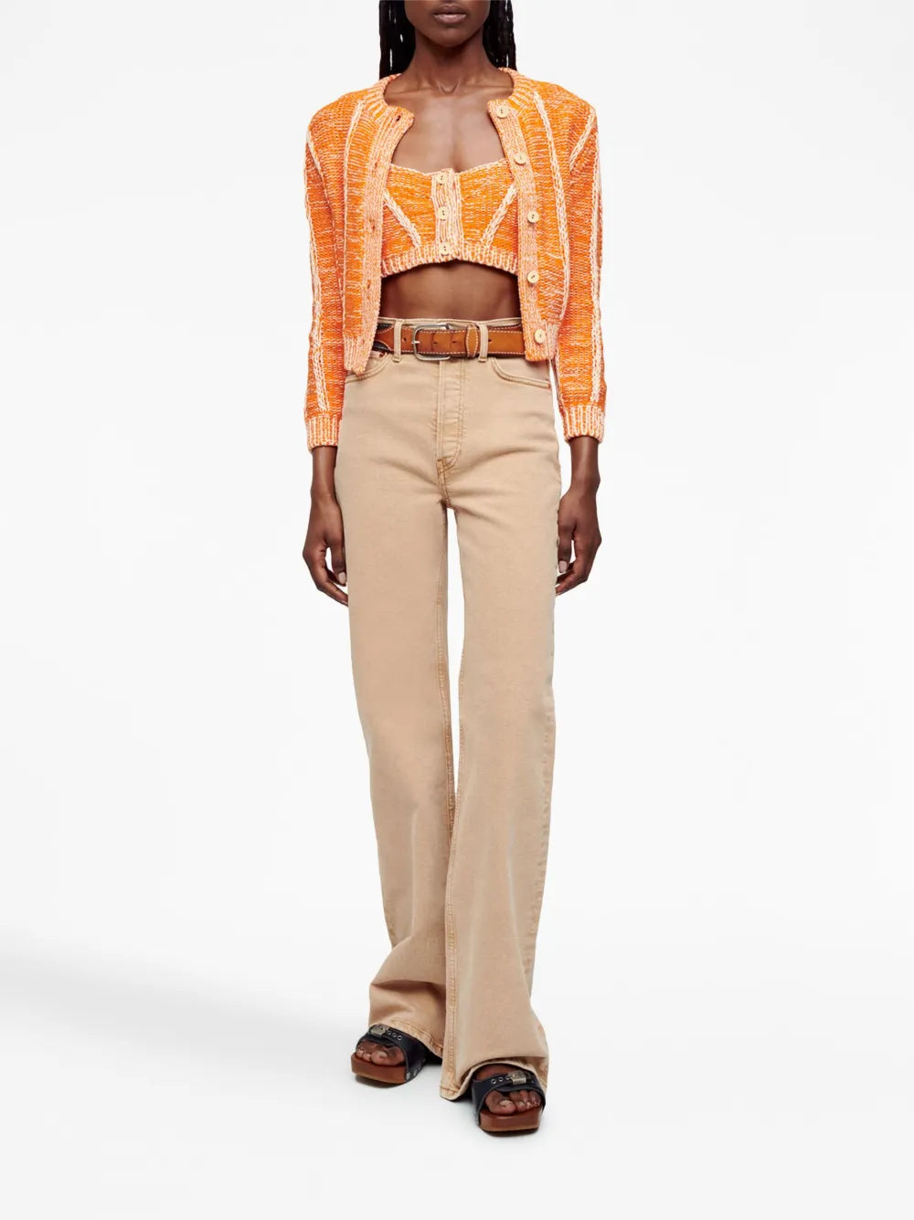 High-Waisted Straight-Leg Jeans
