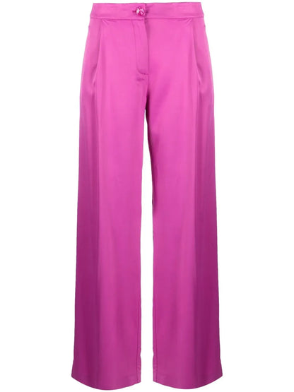 Pleat-Detailing Wide-Leg Trousers