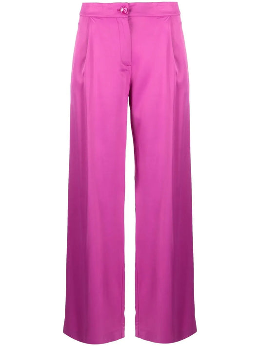 Pleat-Detailing Wide-Leg Trousers
