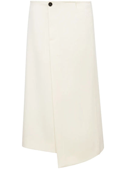 Twill Suiting Wool Wrap Skirt