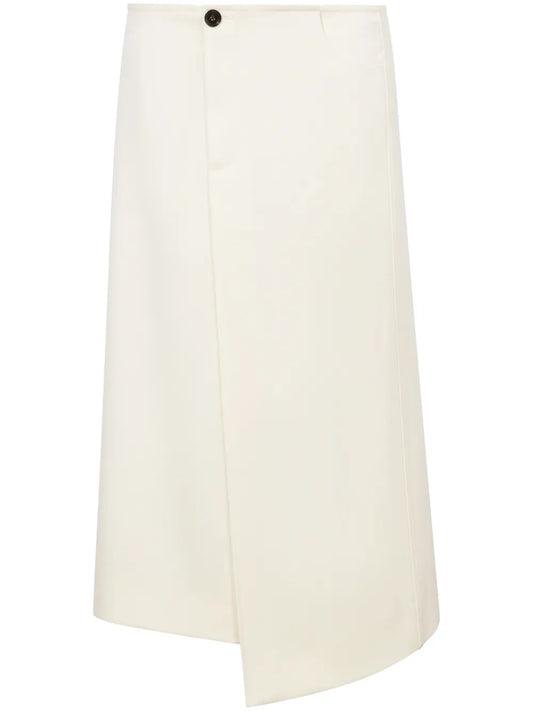 Twill Suiting Wool Wrap Skirt