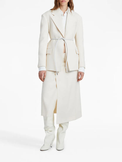 Twill Suiting Wool Wrap Skirt