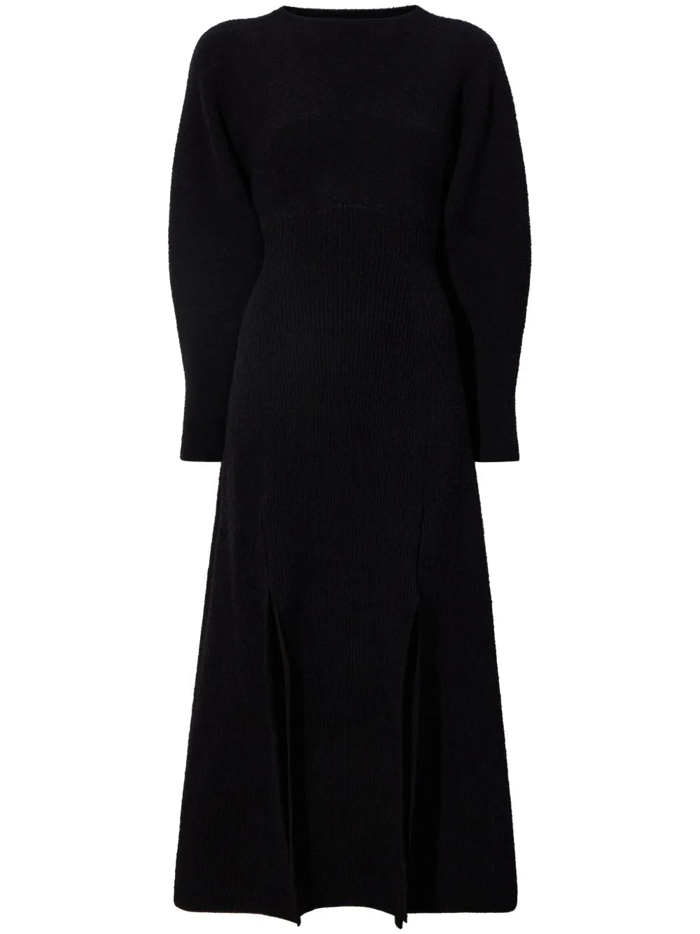 Long-Sleeved Knitted Midi Dress