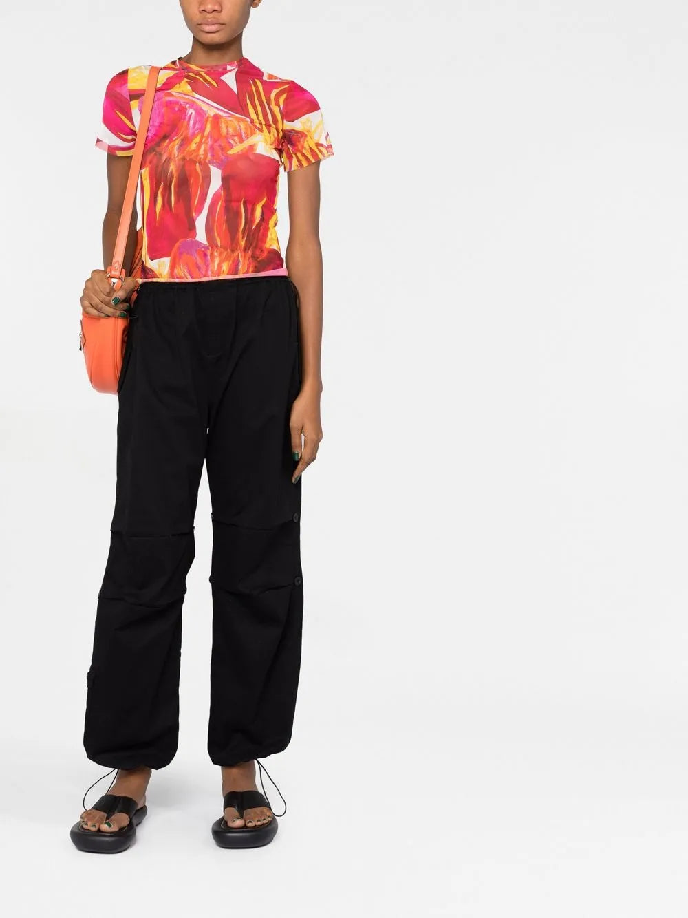 Transparent-Effect Printed T-Shirt