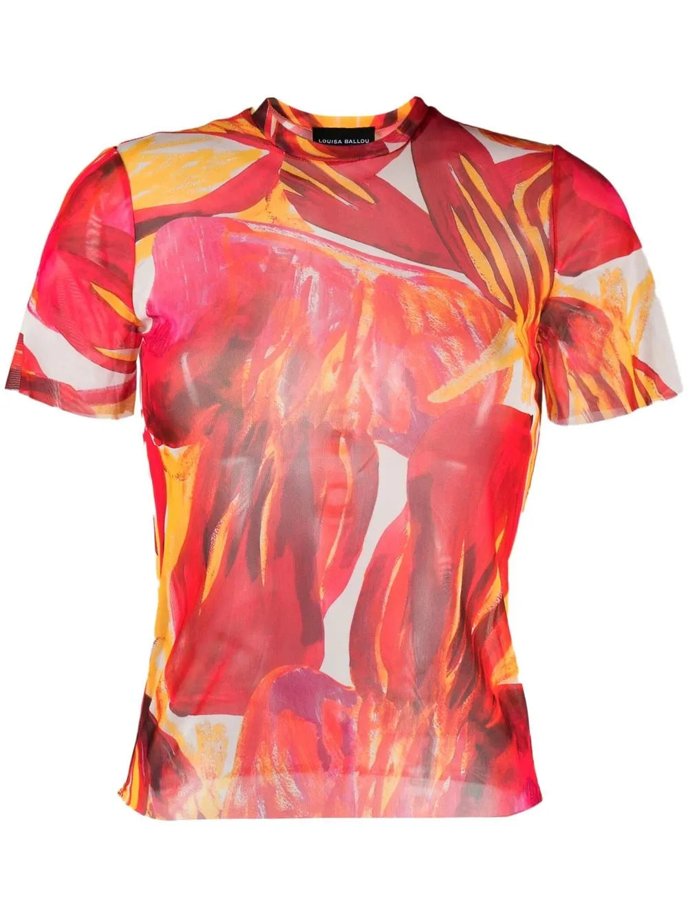 Transparent-Effect Printed T-Shirt