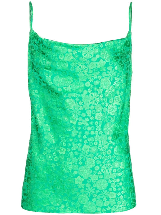 Floral-Print One-Tone Top