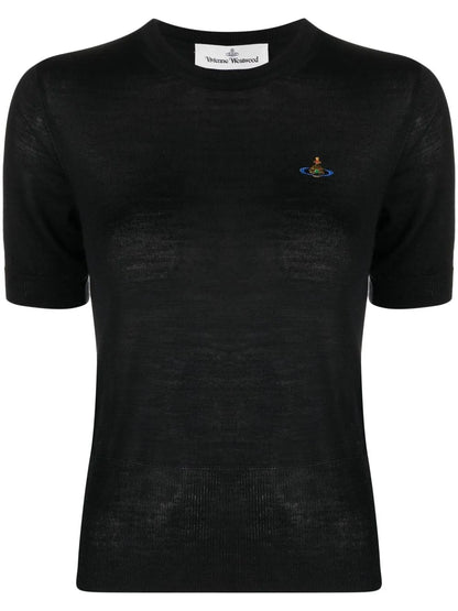 Orb-Logo Knitted Top