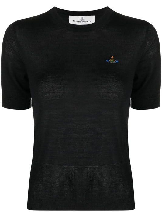 Orb-Logo Knitted Top