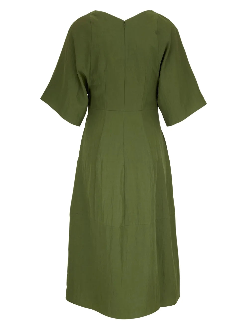 Short-Sleeve V-Neck Dress