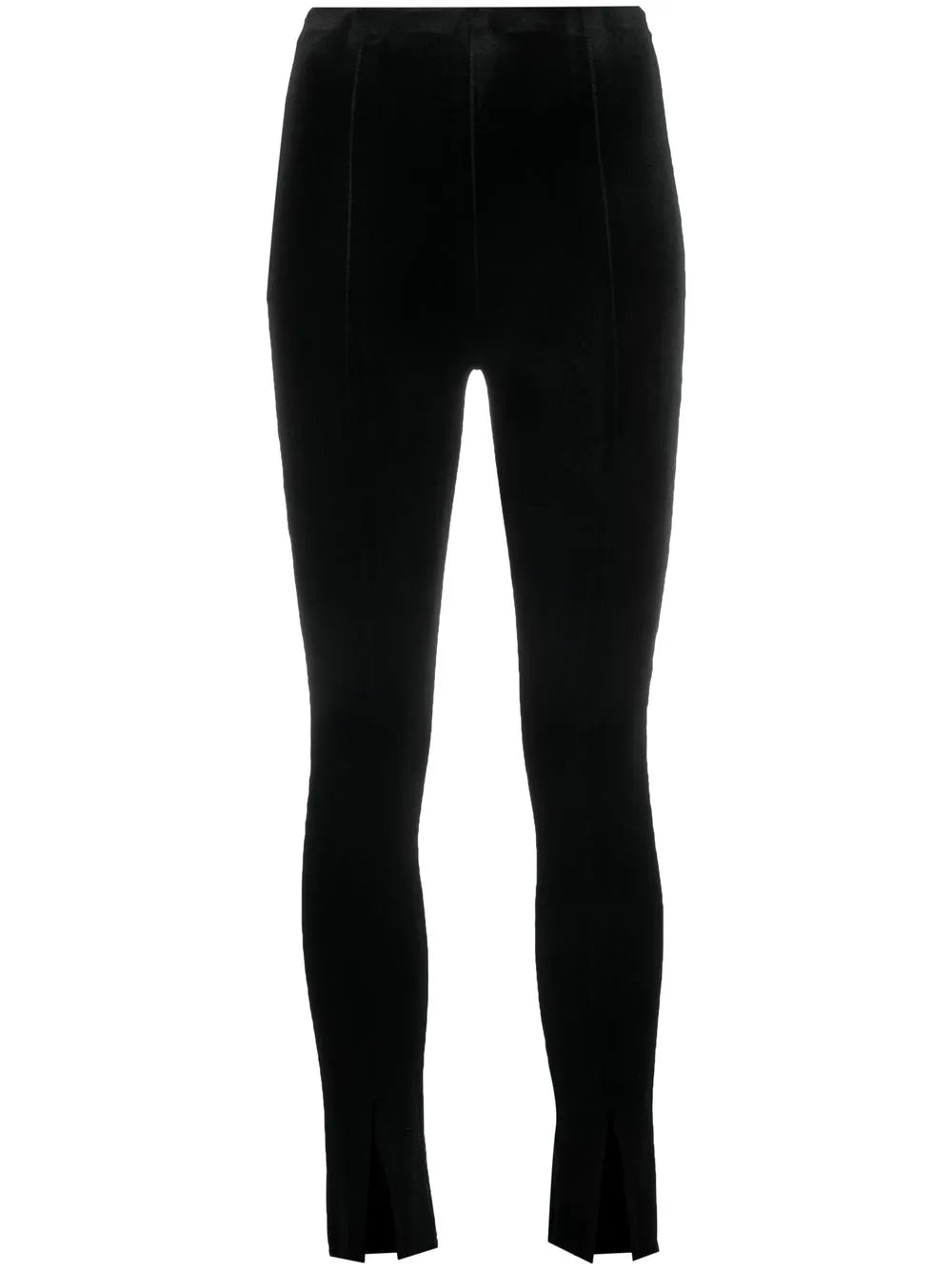 Hem-Split Velvet Trousers