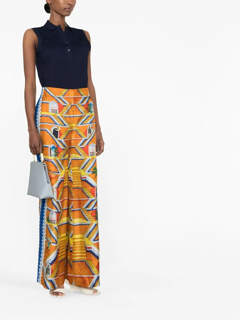 Escalier Infini Silk Wide-Leg Trousers