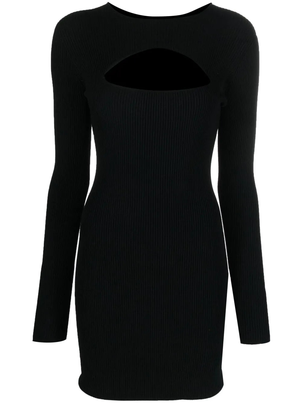 Cut-Out Rib-Knit Minidress