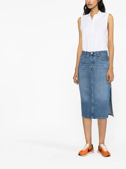 Sleeveless Cotton Polo Shirt