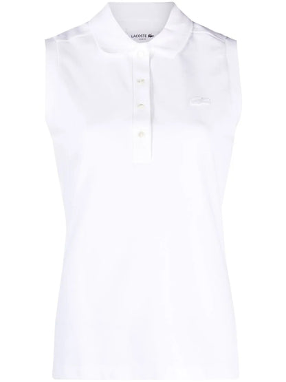 Sleeveless Cotton Polo Shirt