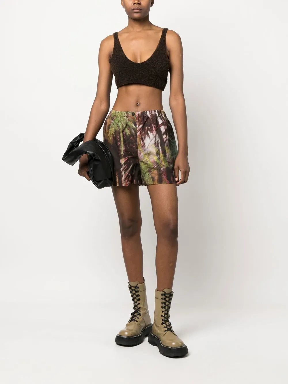 Tropical-Print Shorts