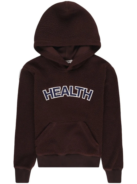 Slogan-Patch Fleece Hoodie