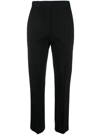 Logo-Waistband Cropped Trousers