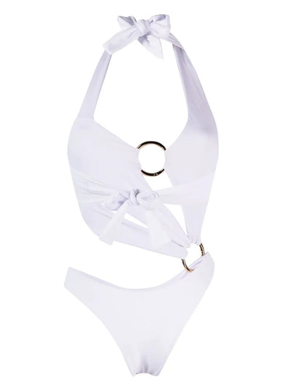 Halter Neck Cut-Out Design One-Piece