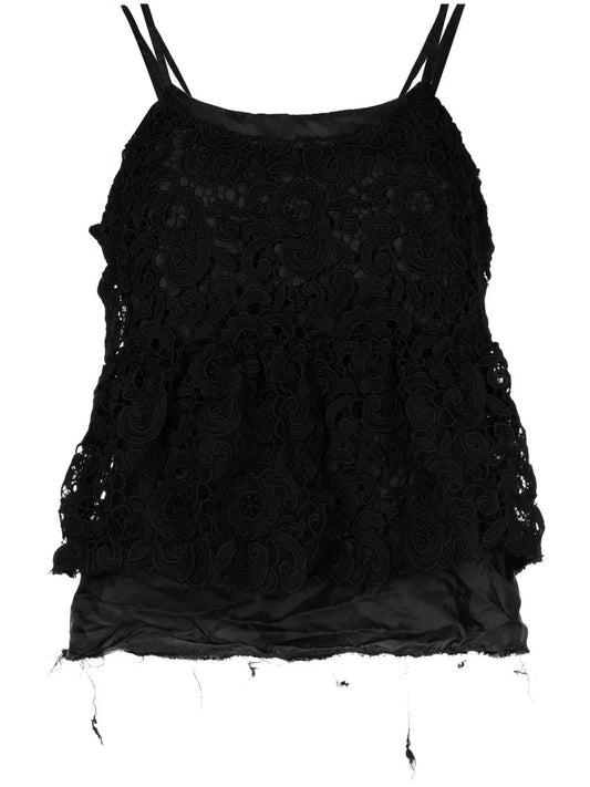 Lace-Detail Layered Top