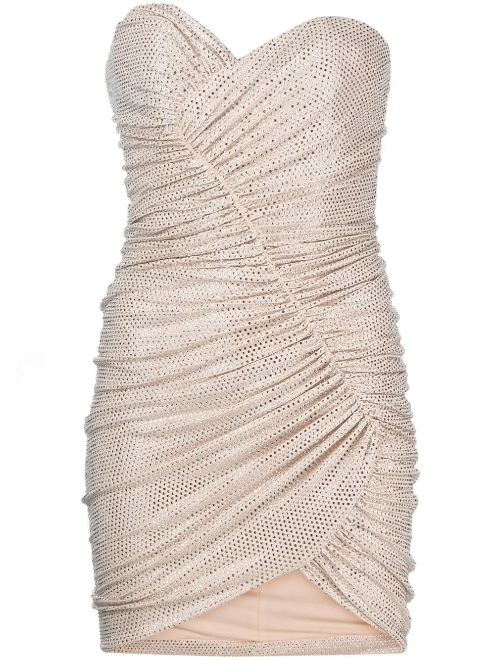 Crystal-Embellished Strapless Minidress