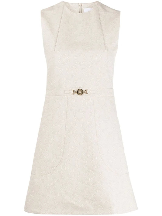 Logo-Jacquard Cotton A-Line Minidress