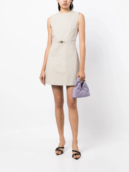 Logo-Jacquard Cotton A-Line Minidress