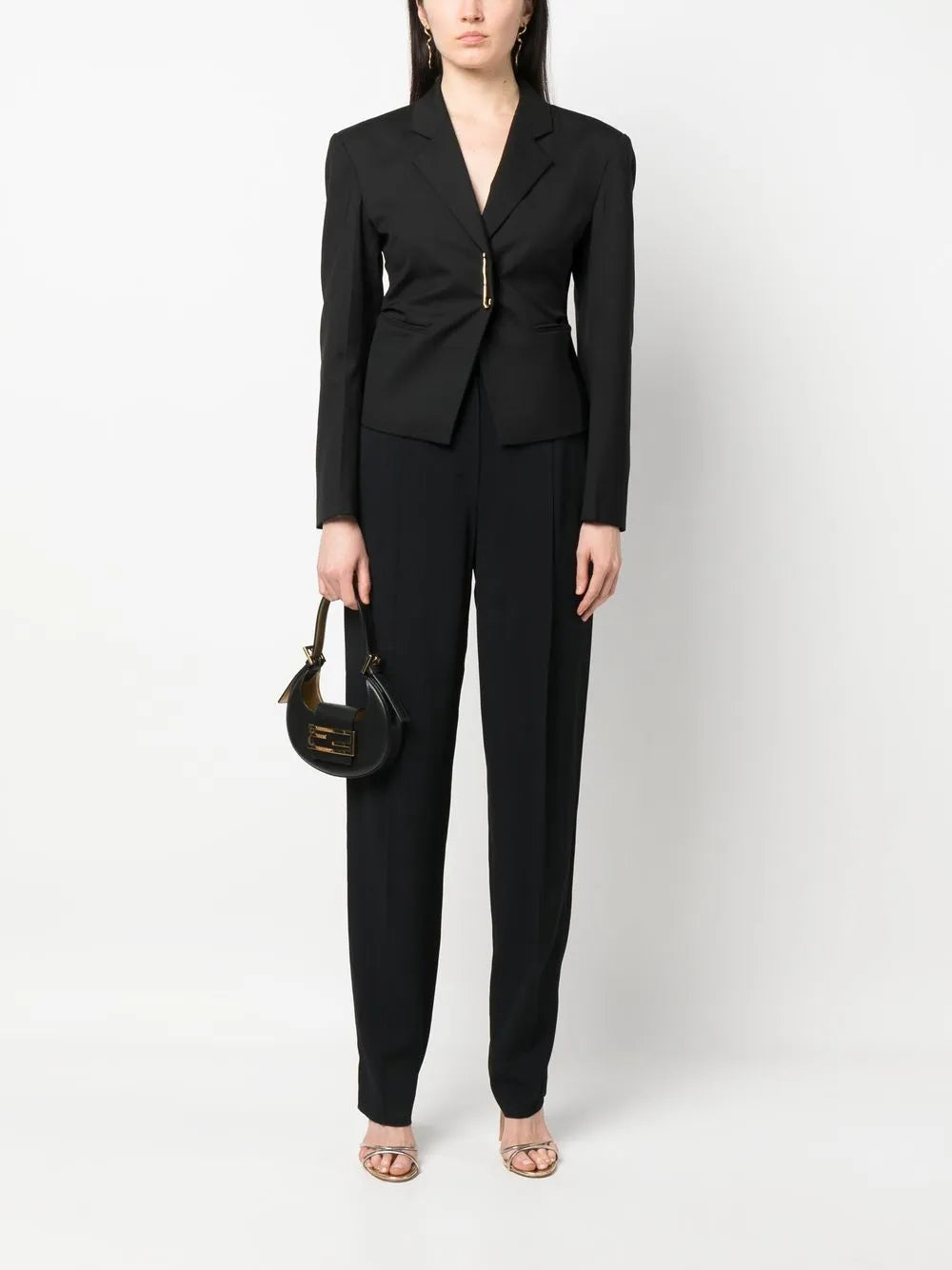 Darted Straight-Leg Trousers