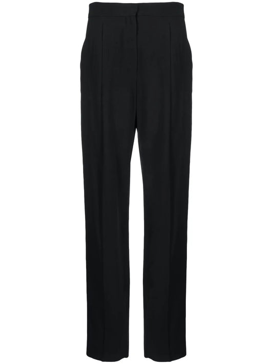 Darted Straight-Leg Trousers