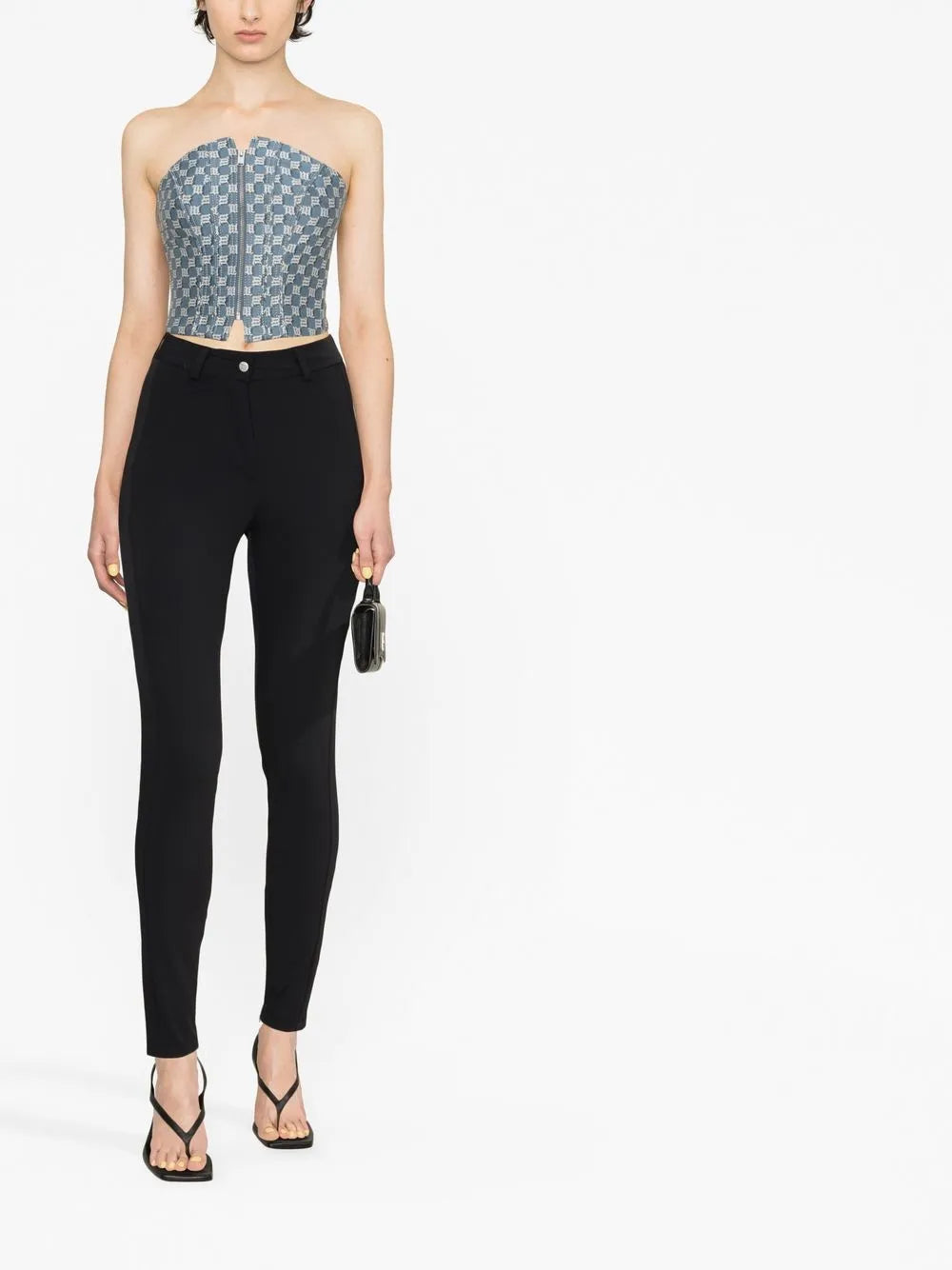 High-Waisted Skinny Trousers