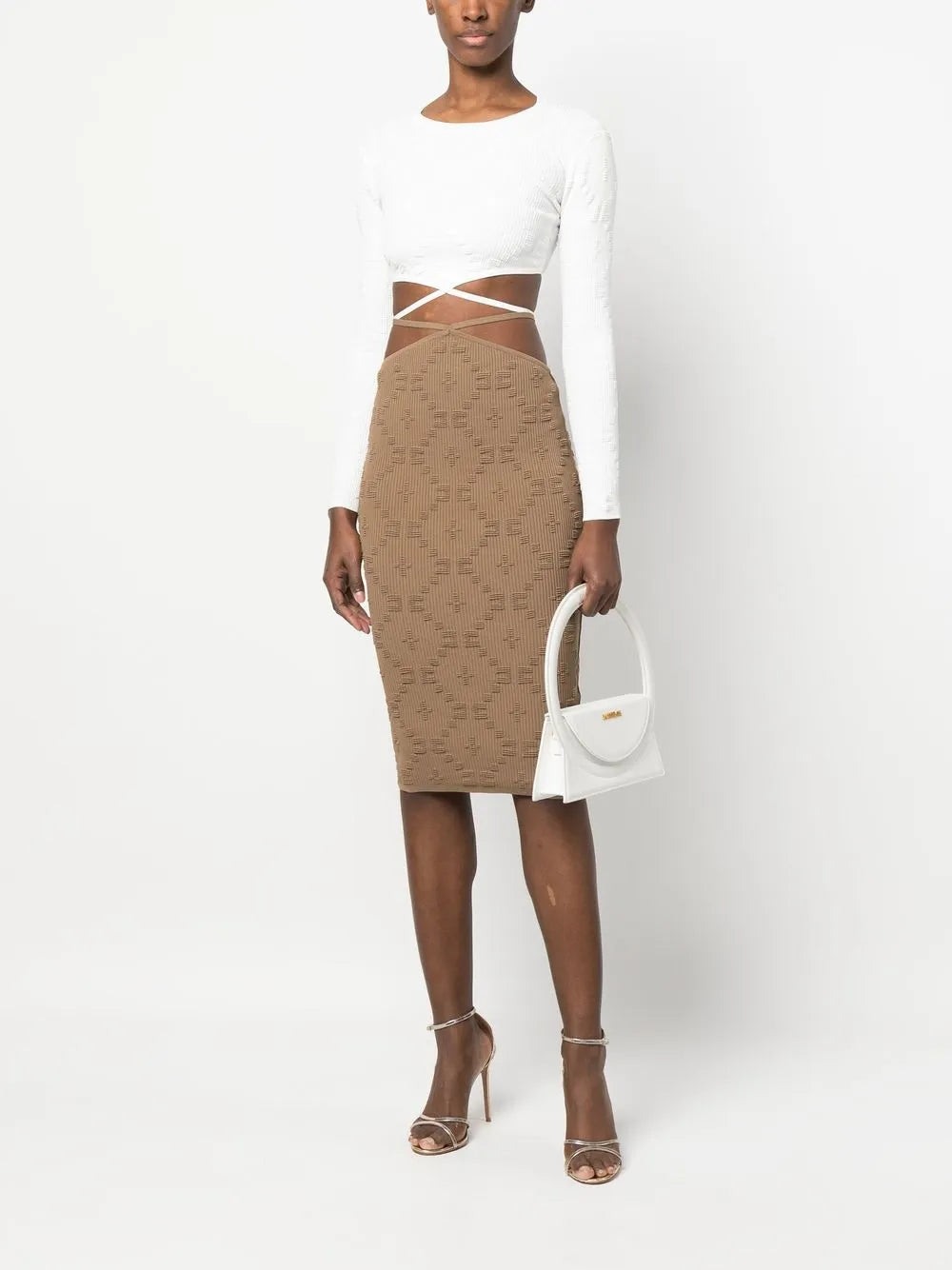 Rear-Tie Ribbed Crop Top