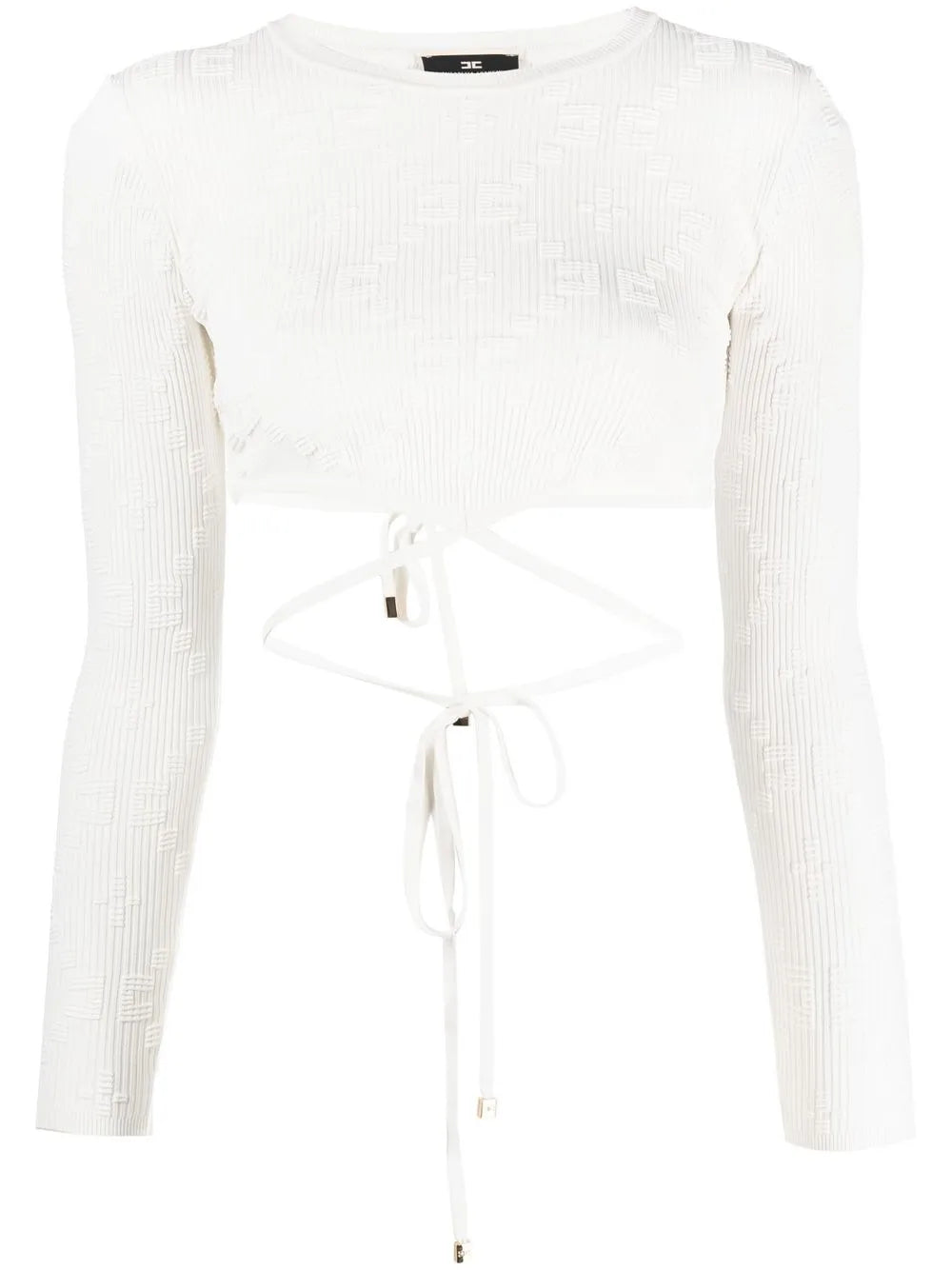 Rear-Tie Ribbed Crop Top
